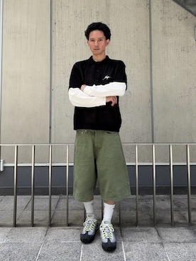 「XLARGE（エクストララージ）のアイテム（トップス）」を使った、香村大貴さん（メンズ・165cm）の春コーディネート