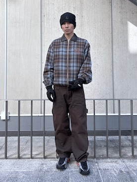 「アイテム（手袋）」を使った、香村大貴さん（メンズ・165cm）の秋コーディネート