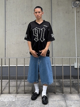 「XLARGE（エクストララージ）のアイテム」を使った、香村大貴さん（メンズ・165cm）の夏コーディネート