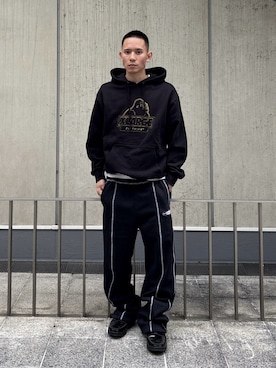 「XLARGE（エクストララージ）のアイテム」を使った、香村大貴さん（メンズ・165cm）の冬コーディネート