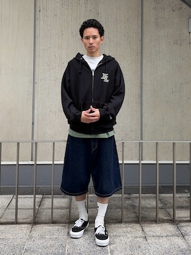 「XLARGE（エクストララージ）のアイテム（パンツ）」を使った、香村大貴さん（メンズ・165cm）の春コーディネート