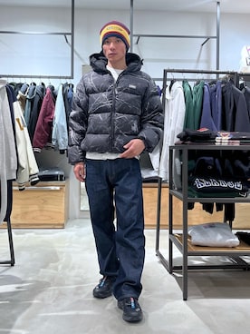 「XLARGE（エクストララージ）のアイテム（ダウンジャケット/コート）」を使った、香村大貴さん（メンズ・167cm）の冬コーディネート