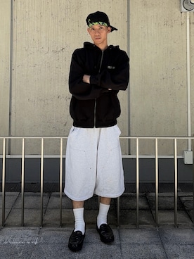 「XLARGE（エクストララージ）のアイテム」を使った、香村大貴さん（メンズ・165cm）の夏コーディネート