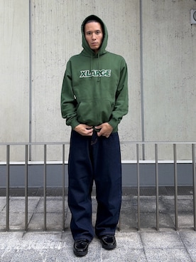 「XLARGE（エクストララージ）のアイテム」を使った、香村大貴さん（メンズ・165cm）の夏コーディネート