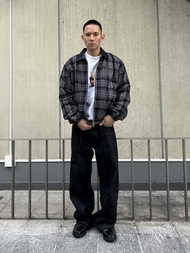 「XLARGE（エクストララージ）のアイテム」を使った、香村大貴さん（メンズ・165cm）の冬コーディネート