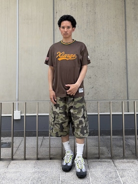 「XLARGE（エクストララージ）のアイテム（トップス）」を使った、香村大貴さん（メンズ・165cm）の春コーディネート