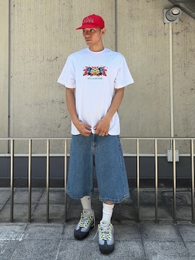 「XLARGE（エクストララージ）のアイテム」を使った、香村大貴さん（メンズ・165cm）の夏コーディネート