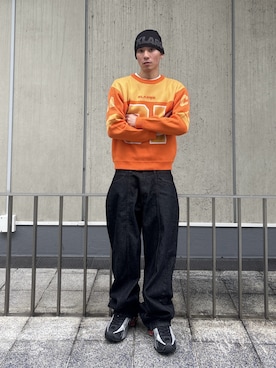 「XLARGE（エクストララージ）のアイテム」を使った、香村大貴さん（メンズ・165cm）の冬コーディネート