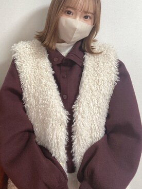 「emi+（エミプラス）のアイテム（その他アウター）」を使った、ぴよこ🐥さん（レディース・150cm）の冬コーディネート
