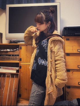 「ハーフアップ」｜「アイテム（ジャケット/アウター）」を使った、nayukiさん（レディース・156cm）の秋コーディネート