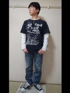 「BAD BOY（バッドボーイ）のアイテム」を使った、badboyzさん（メンズ・170cm）の冬コーディネート