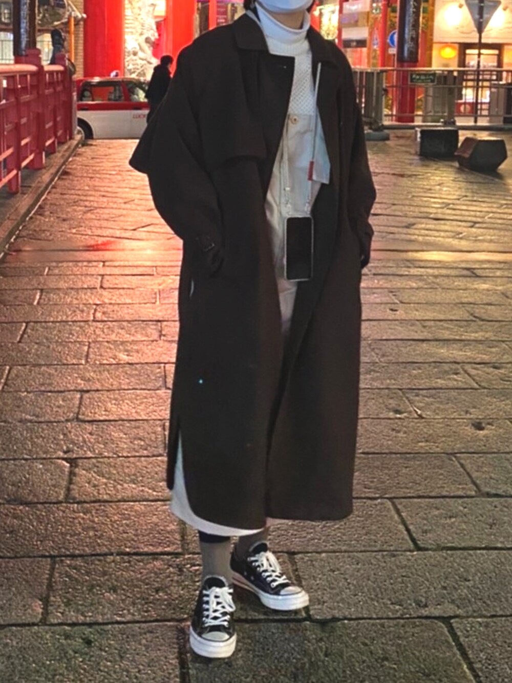 「CONVERSEの[CONVERSE]  CHUCK TAYLOR ALL STAR 1970`s LOW BLACK 162058C（スニーカー、その他）」を使った、フ🐷さん（レディース・160cm）の秋コーディネートの1枚目の写真