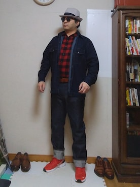 「connect（コネクト）のアイテム」を使った、加藤智雅さん（メンズ・172cm）の秋コーディネート