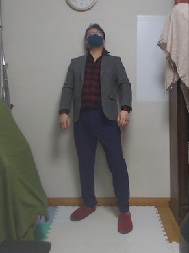 「アイテム（テーラードジャケット）」を使った、加藤智雅さん（メンズ・172cm）の春コーディネート