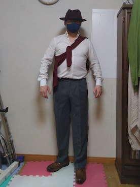 「たすき掛け」｜「アイテム（財布/小物）」を使った、加藤智雅さん（メンズ・172cm）の夏コーディネート