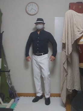 「EK BY NEW ERA（イーケーバイニューエラ）のアイテム」を使った、加藤智雅さん（メンズ・172cm）の夏コーディネート