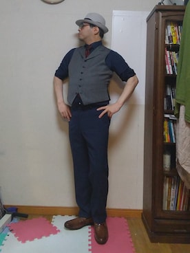 「サングラス」｜「アイテム（スーツセット）」を使った、加藤智雅さん（メンズ・172cm）の夏コーディネート