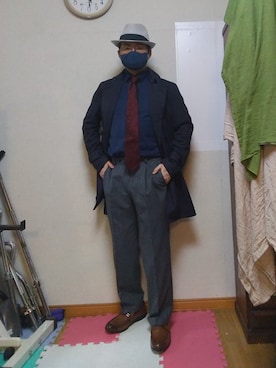 「Lands' End（ランズエンド）のアイテム（パンツ）」を使った、加藤智雅さん（メンズ・172cm）の夏コーディネート