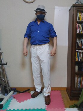 「connect（コネクト）のアイテム」を使った、加藤智雅さん（メンズ・172cm）の夏コーディネート