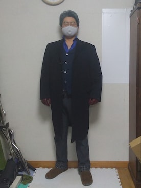 「アイテム（その他小物）」を使った、加藤智雅さん（メンズ・172cm）の秋コーディネート