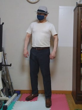 「connect（コネクト）のアイテム」を使った、加藤智雅さん（メンズ・172cm）の夏コーディネート