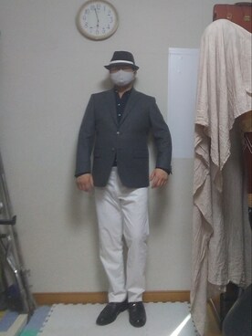 「EK BY NEW ERA（イーケーバイニューエラ）のアイテム」を使った、加藤智雅さん（メンズ・172cm）の夏コーディネート