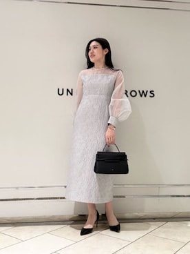 「UNITED ARROWS（ユナイテッドアローズ）のアイテム（ワンピース/ドレス）」を使った、矢作（yahagi）さん（レディース・158cm）の冬コーディネート