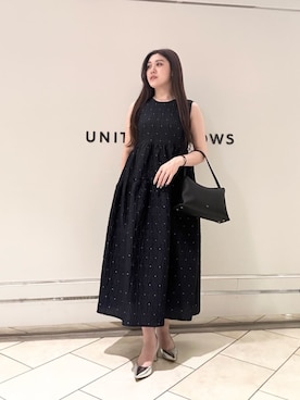 「UNITED ARROWS（ユナイテッドアローズ）のアイテム（ワンピース/ドレス）」を使った、矢作（yahagi）さん（レディース・158cm）の秋コーディネート