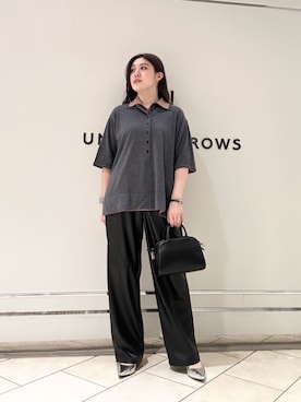 「UNITED ARROWS（ユナイテッドアローズ）のアイテム（ボストンバッグ）」を使った、矢作（yahagi）さん（レディース・158cm）の秋コーディネート