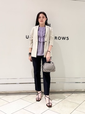 「HEWN（ヒューン）のアイテム」を使った、矢作（yahagi）さん（レディース・158cm）の春コーディネート