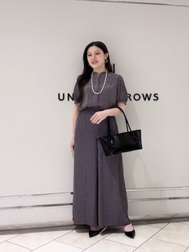 「UNITED ARROWS（ユナイテッドアローズ）のS/PL ADJ ネックレス2（ネックレス、ホワイト系）」を使った、矢作（yahagi）さん（レディース・158cm）の夏コーディネート
