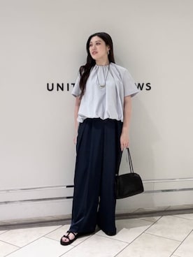 「UNITED ARROWS（ユナイテッドアローズ）のアイテム」を使った、矢作（yahagi）さん（レディース・158cm）の夏コーディネート
