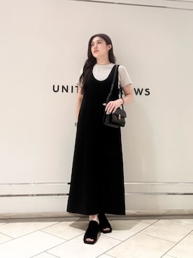 「UNITED ARROWS（ユナイテッドアローズ）のアイテム（ワンピース/ドレス）」を使った、矢作（yahagi）さん（レディース・158cm）の夏コーディネート