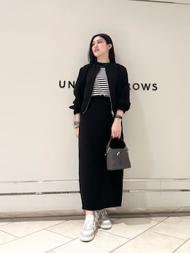 「UNITED ARROWS（ユナイテッドアローズ）のアイテム（ブルゾン）」を使った、矢作（yahagi）さん（レディース・158cm）の春コーディネート