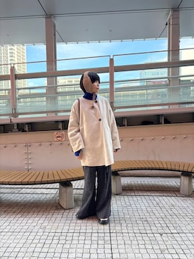 「SENSE OF PLACE by URBAN RESEARCH（センスオブプレイスバイアーバンリサーチ）の『消臭』サイドゴアボリュームソールブーツ（ブーツ）」を使った、ninzaburosopさん（レディース・159cm）の冬コーディネート