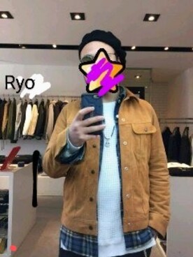 「HBNS（ハバノス）のアイテム」を使った、Rickyさん（メンズ・165cm）の冬コーディネート