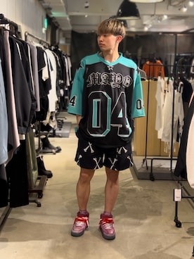 「ROYAL FLASH（ロイヤルフラッシュ）のアイテム（スウェットパンツ）」を使った、yama⚽️さん（メンズ・170cm）の春コーディネート