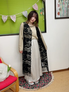 「アイテム（ノーカラージャケット）」を使った、小都ミクさん（レディース・157cm）の夏コーディネート