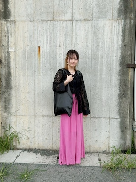 「jouetie（ジュエティ）のアイテム」を使った、小都ミクさん（レディース・157cm）の夏コーディネート