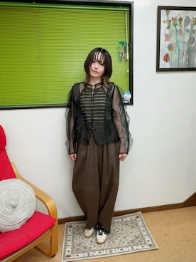 「ADAM ET ROPE'（アダムエロペ）のアイテム」を使った、小都ミクさん（レディース・157cm）の夏コーディネート