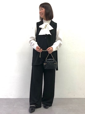 「レディースファッション」｜「アイテム（セットアップ）」を使った、Fujichi15さん（レディース・159cm）の冬コーディネート