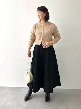 Aラインニットフレアスカート【Hana服】 通販【ニッセン】 Aラインニットフレアスカート【Hana服】 通販【ニッセン】