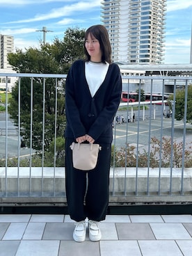 「LACOSTE（ラコステ）のアイテム（ニット/セーター）」を使った、Yuiさん（レディース・165cm）の秋コーディネート