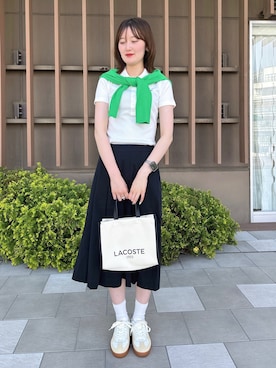 「アイテム（カーディガン/ボレロ）」を使った、Yuiさん（レディース・165cm）の夏コーディネート