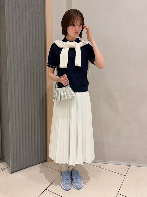 スリーブレスプリーツロングドレス（ワンピース）｜LACOSTE（ラコステ