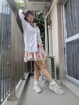 「アイテム（アンサンブル、ホワイト系）」を使った、shioncontrailさん（レディース・152cm）の夏コーディネート