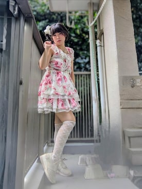 「アイテム（アンサンブル、ホワイト系）」を使った、shioncontrailさん（レディース・152cm）の夏コーディネート