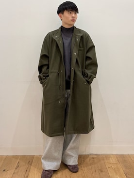 「アイテム（モッズコート）」を使った、yukiさん（メンズ・168cm）の秋コーディネート