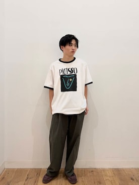 「アイテム（チノパンツ）」を使った、yukiさん（メンズ・168cm）の夏コーディネート