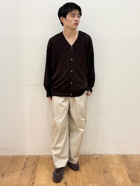 「SENSE OF PLACE by URBAN RESEARCH（センスオブプレイスバイアーバンリサーチ）のアイテム（カーディガン/ボレロ）」を使った、yukiさん（メンズ・168cm）の秋コーディネート